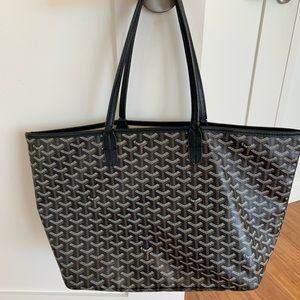 Goyard-style tote- 18” x11” x 5”